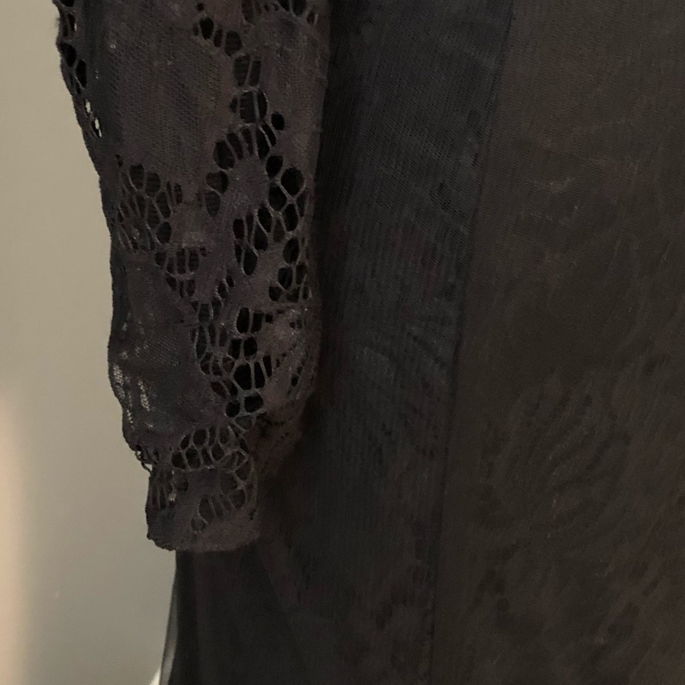 🔴FINAL CLEARANCE NEW JASZ COUTURE SZ 8 TWO PIECE BLACK LACE FLORAL FORMAL GOWN - Picture 7 of 10